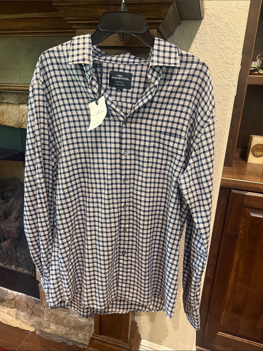 Rodd & Gunn Navy and White Check Button-Down Shirt